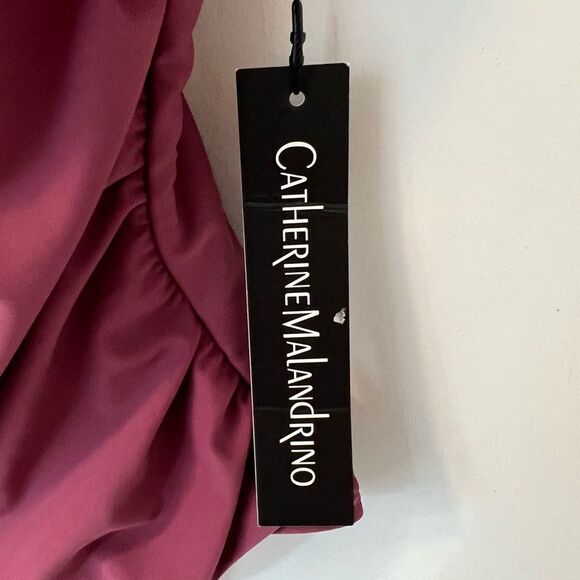 Catherine Malandrino full coverage one piece swimsuit with ruching on the sides - Picture 4 of 4